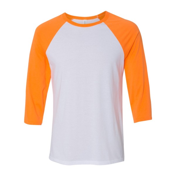 3200 Bella + Canvas White/ Neon Orange