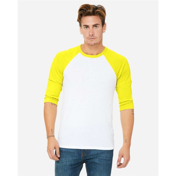 3200 Bella + Canvas White/ Neon Yellow