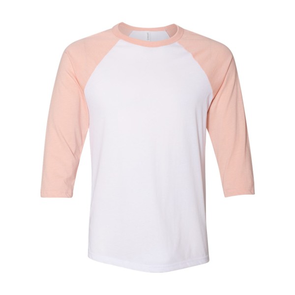 3200 Bella + Canvas White/ Heather Peach