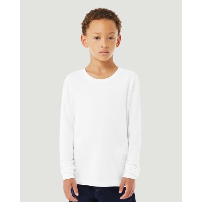 BELLA + CANVAS 3501YCVC Youth Heather CVC Long Sleeve Tee