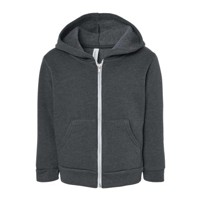 BELLA + CANVAS 3739T Toddler Sponge Fleece Full-Zip Hoodie Sweatshirt