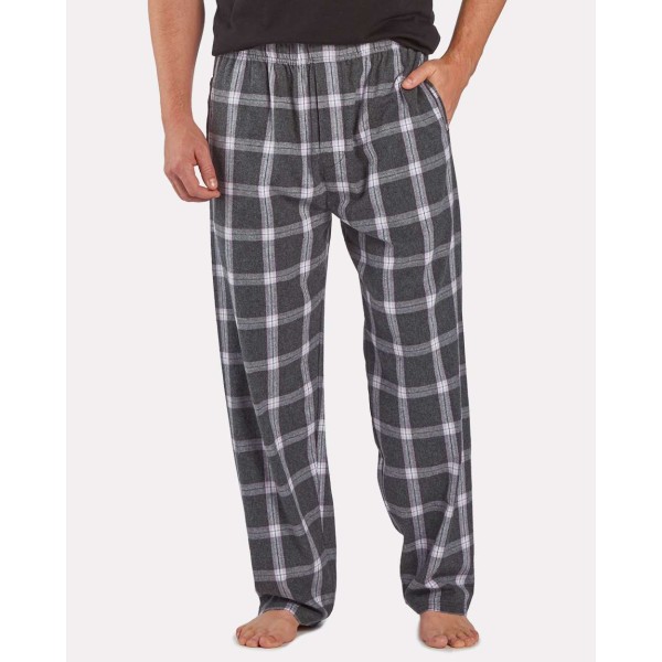 BM6624 Boxercraft Charcoal Lavender Tomboy Plaid