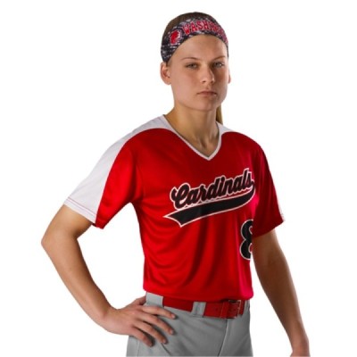Alleson Athletic 558VG Girls' V-Neck Fastpitch Jersey