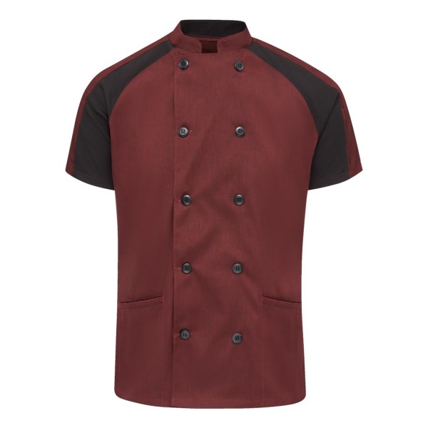 051W Chef Designs Merlot Heather/ Black Mesh