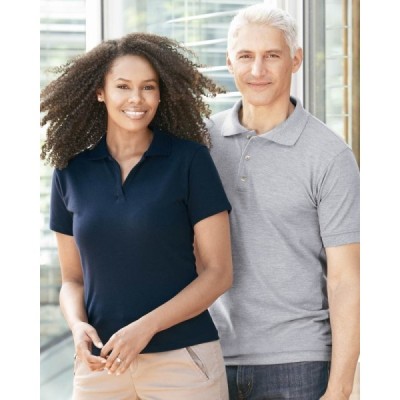 Bayside 1050 Women's USA-Made V-Neck Polo