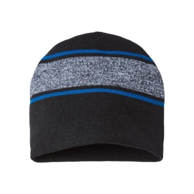 CAP AMERICA RKV9 USA-Made Variegated Striped Beanie