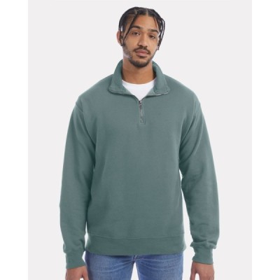 ComfortWash by Hanes GDH425 Garment-Dyed Quarter-Zip Sweatshirt