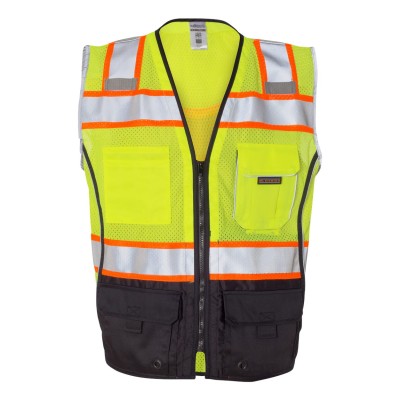 Kishigo 1515-1516 Unisex Premium Black Series Black Bottom Class 2 Vest