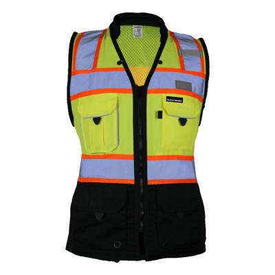 Kishigo S5021-5022 Women's Premium Black Series Heavy Duty Surveyors Vest
