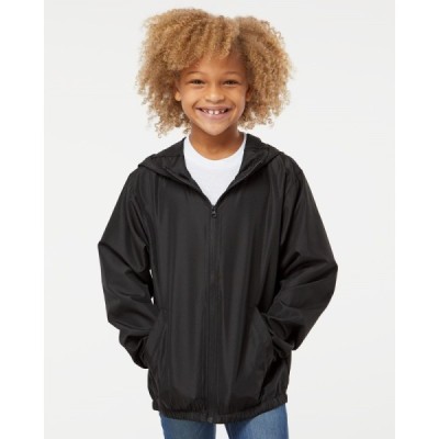 Independent Trading Co. EXP24YWZ Youth Lightweight Windbreaker Full-Zip Jacket