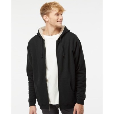 Independent Trading Co. EXP40SHZ Sherpa-Lined Full-Zip Hooded Sweatshirt