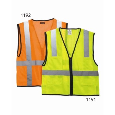 Kishigo 1191-1192 Economy Mesh 6-Pocket Vest