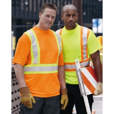 Kishigo 9120-9121 Class 2 Flat Stitch Self-Fabric Panels T-Shirt