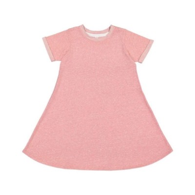 LAT 2679 Harborside Melange French Terry Girls' Twirl Dress