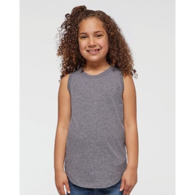 LAT 2692 Girls' Relaxed Fine Jersey Tank