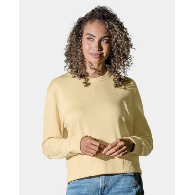MV Sport W22106 Women's Cloud Fleece Crop Crewneck Sweatshirt