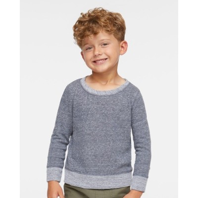 Rabbit Skins 3379 Toddler Harborside Melange French Terry Crew