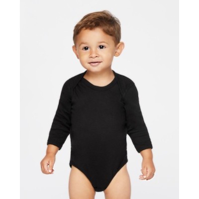 Rabbit Skins 4411 Infant Long Sleeve Baby Rib Bodysuit