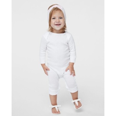 Rabbit Skins 4412 Infant Long Legged Baby Rib Bodysuit