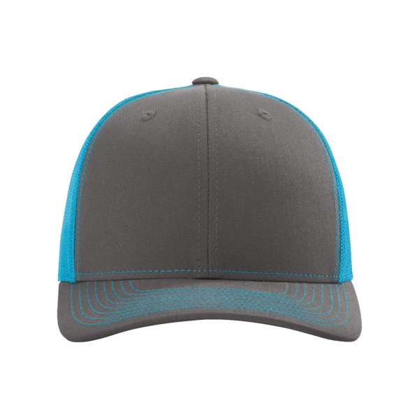112 Richardson Charcoal/ Neon Blue