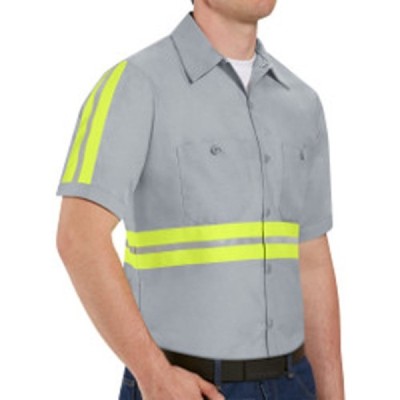 Red Kap SP24ET Enhanced Visibility Industrial Work Shirt - Tall Sizes