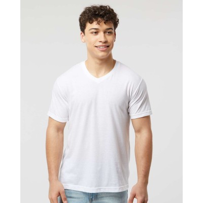 Tultex 207 Men's Poly-Rich V-Neck T-Shirt