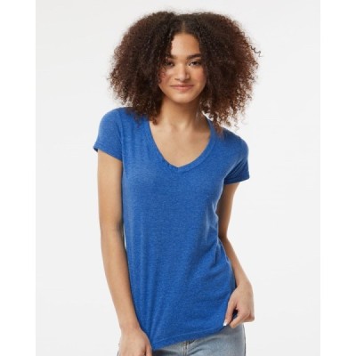 Tultex 244 Women's Poly-Rich V-Neck T-Shirt