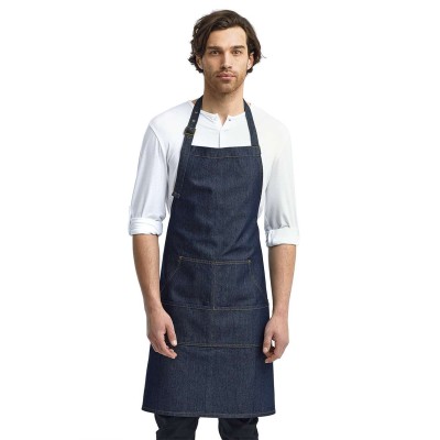 Artisan Collection by Reprime RP126 Jeans Stitch Denim Bib Apron