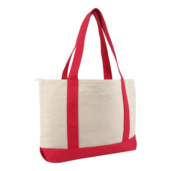 8862 Liberty Bags Natural/ Red