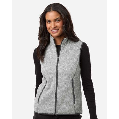 North End NE731W Women's Jasper Jacquard Fleece Vest