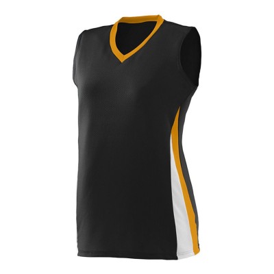 Augusta Sportswear 1356 Black/ Gold/ White
