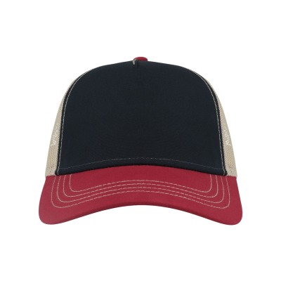 Atlantis Headwear RAPPER Navy/ Burgundy/ Khaki